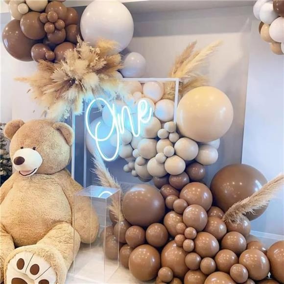 White Sand Balloon Garland Arch Kit 100 Pack 18/12/10/5Inch Cream White Balloons - Picture 5 of 7